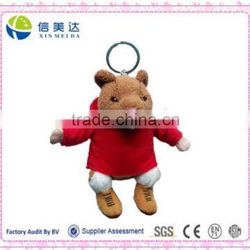 Fashion Hoody Hamster Stuffed Plush Key Chain