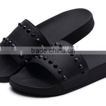 nude beach eva sandals wholesale black PU slide slippers for men women