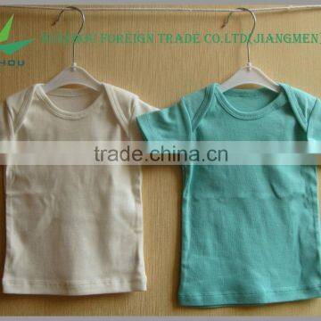 Stock Plain Color Stretchy Cotton Children T shirt