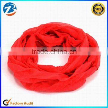 Cheap Fashion Plain Color Viscose Cotton Loop Scarf for Lady photo-2