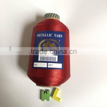 red metallic yarn knitting yarn for sock yarn