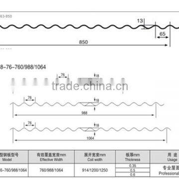 Roof panel machine corrugated sheet making machine