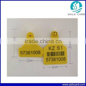 ISO certificate 78*56mm TPU ear tag for cattle tracking