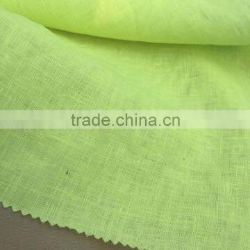 fluorescence colors solid 100% linen shirting fabric