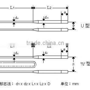 Mosi2 electric heating tube