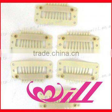 Beige Hair Extension Clips Blonde Hair Extension Snap Clips 2.8cm 3.2cm 3.8cm photo-2