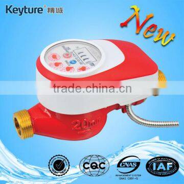 Wired Remote Valve Control Water Meter(Red Color)