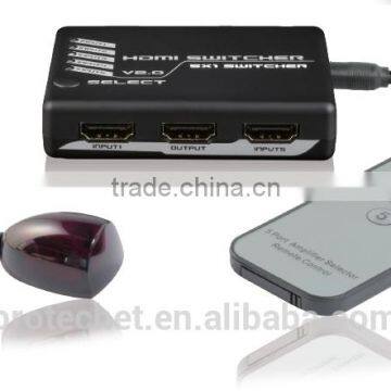 2016 online shopping 5 port HDMI Switch 5x1 hdmi matrix switch support 4kx2k 1080p 3D for home theater sound system
