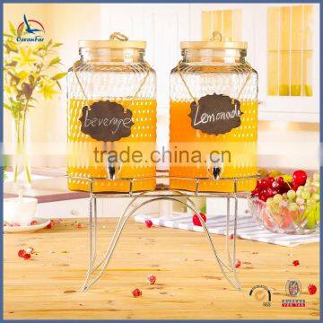 High Quality 5L Glass Dispenser Wholesale Glass Beverage Dispenser