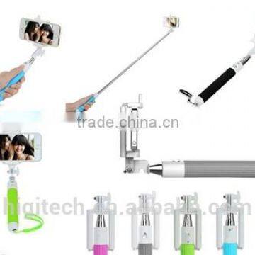 HIGI 2015 cell phone monopod with Bluetooth Shutter Button for iPhone , Samsung etc