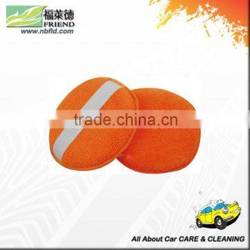 Orange microfiber cloth Car Wax sponge foam applicator