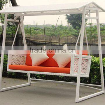 outdoor sgs tested pe rattan garden swing