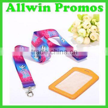 Custom high quality polyester lanyard with ID Card Holder