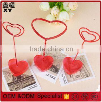 Good quality customer logo Romance Heart shape memo clips wedding decoration materials Promtional gifts