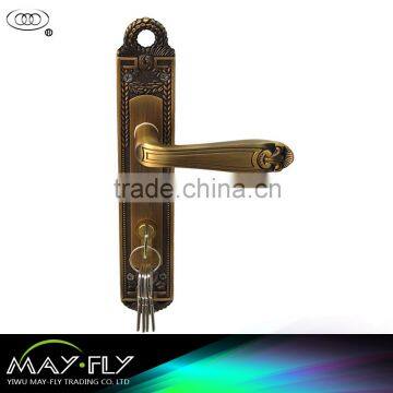 TRI-CIRCLE zinc alloy double sided door handle lock, handle door lock set