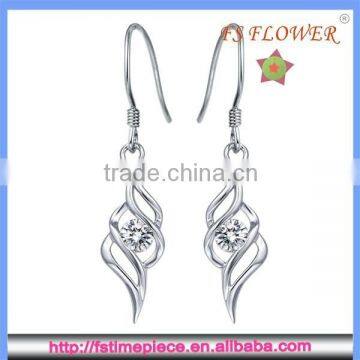 FS FLOWER - Fashion Sterling Silver Zircon Dangle Earring