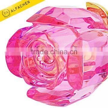 24K Gold Foil Leaves Rose Promotion Crystal Mother's Day Gift