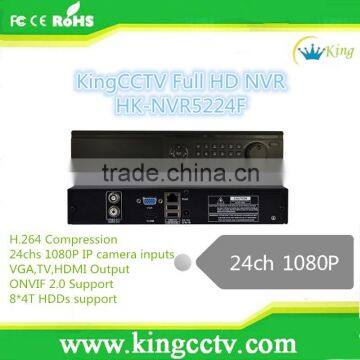 KingCCTV Cheap network recorder 24ch HK-NVR5224F full hd 1080p nvr
