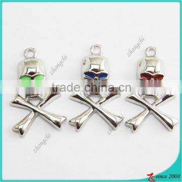 New arrival skull and crossbones pendants for necklace and keychain