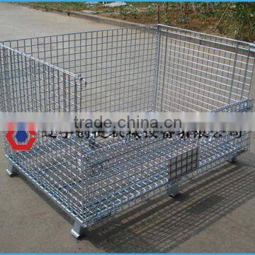 medium duty galvanized collapsible steel box pallet for warehouse