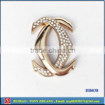 free sample metal footwear buckles decoration (HB038)