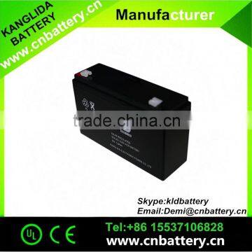 6v12ah kanglida battery,VRLA sealed type battery, deep cycle lead acid battery