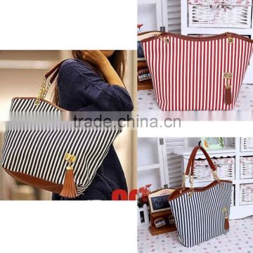 Womens Canvas plaid Handbags Girls Tote Satchel Beach Shoulder shopping Bags