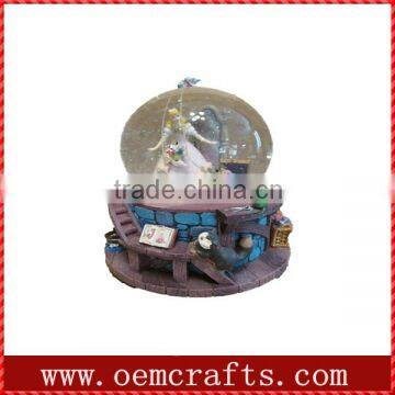 Hot selling well dressed cinderalla wholesale dance snow globe
