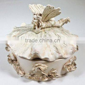 novelty fairy beautiful decorative resin custom jewelry box