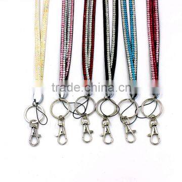 Fashion goody rhinestone crystal mobile phone strings with Tendrils buckle