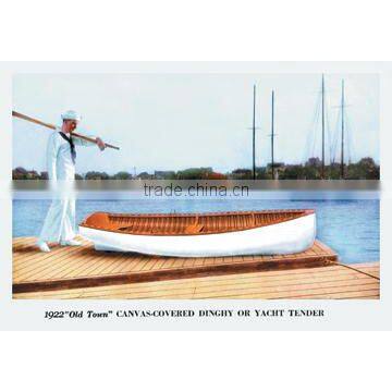 Canvas-Covered Dinghy or Yacht Tender 12x18 Giclee on canvas