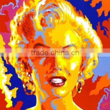 Pop art painting of Marilyn Monroe