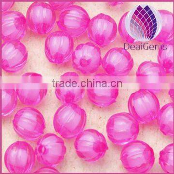 miracle rose red 22mm Bulk chunky acrylic faceted pumpkin ball beads