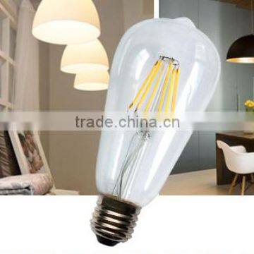 6000K CRI80 edison led filament bulbs ST64 CE ROSH 120V 220V B22/E26/E27 LED