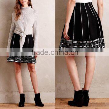 A-line high waisted party club wear women black skirts