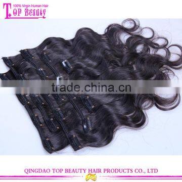 Brazilian Body Wave Double Weft Hair Extension Human Clip In Hair Extensions photo-4
