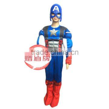 Cosplay clothing children's muscle Captain America CostumeCostume performance props