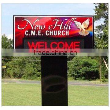 Red chip single color outdoor LED moving message display sign