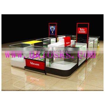 mall cell phone display showcase kiosk design in mall for sale