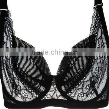 2015 hot sale big size transparent sexy bra, no cup ladys bra, fashion bra extra large cup