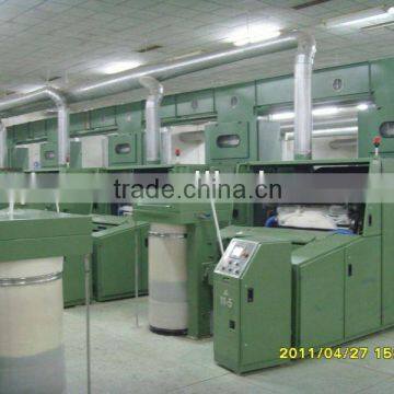 sliver output blowing and carding machine