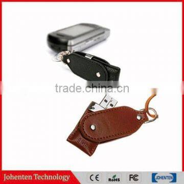 Promotional New Design 16gb black leather usb flash drive pendrivebusiness gift Custom logo