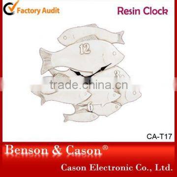 Special Fish Design Resin Art Wall Clock