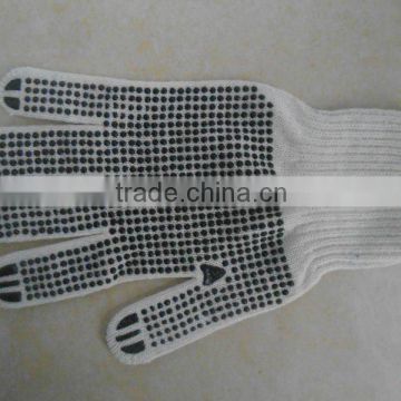 Knitted pvc dots gloves