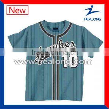 Private Brand Sublimation Youth Kids Baseball Jersey Shirt