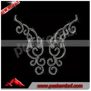 Crystal Iron on Swirls Rhinestone Transfer Wholesale Strips Hotfix Designs for Bowknot Accessories