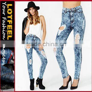 Search And Destroy women Skinny Jeans Dark Acid (LOTX282)