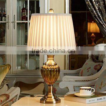 Metal Base Ceramic Body With Fabric Lampshade Modern Desk Lamp Bedroom Living Room Dining Room Table Lamp