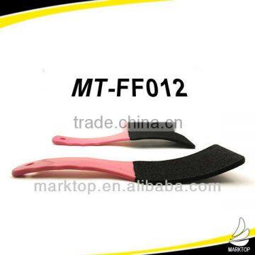 Pink long handle curved foot file