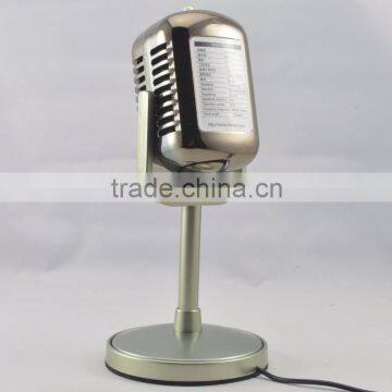 2016 High Quality Satin Surface Plating Vintage Microphone Mini Microfon Wired Microfone For Sing Record on Computer